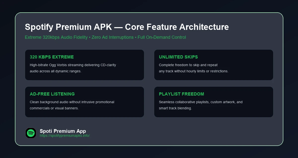 Spotify Premium APK Unlocked Features Overview on spotifypremiumapks.info